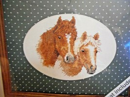 Weekenders counted cross stitch kit STABLEMATES HORSES 10" x 8" Designer Mat - $17.99