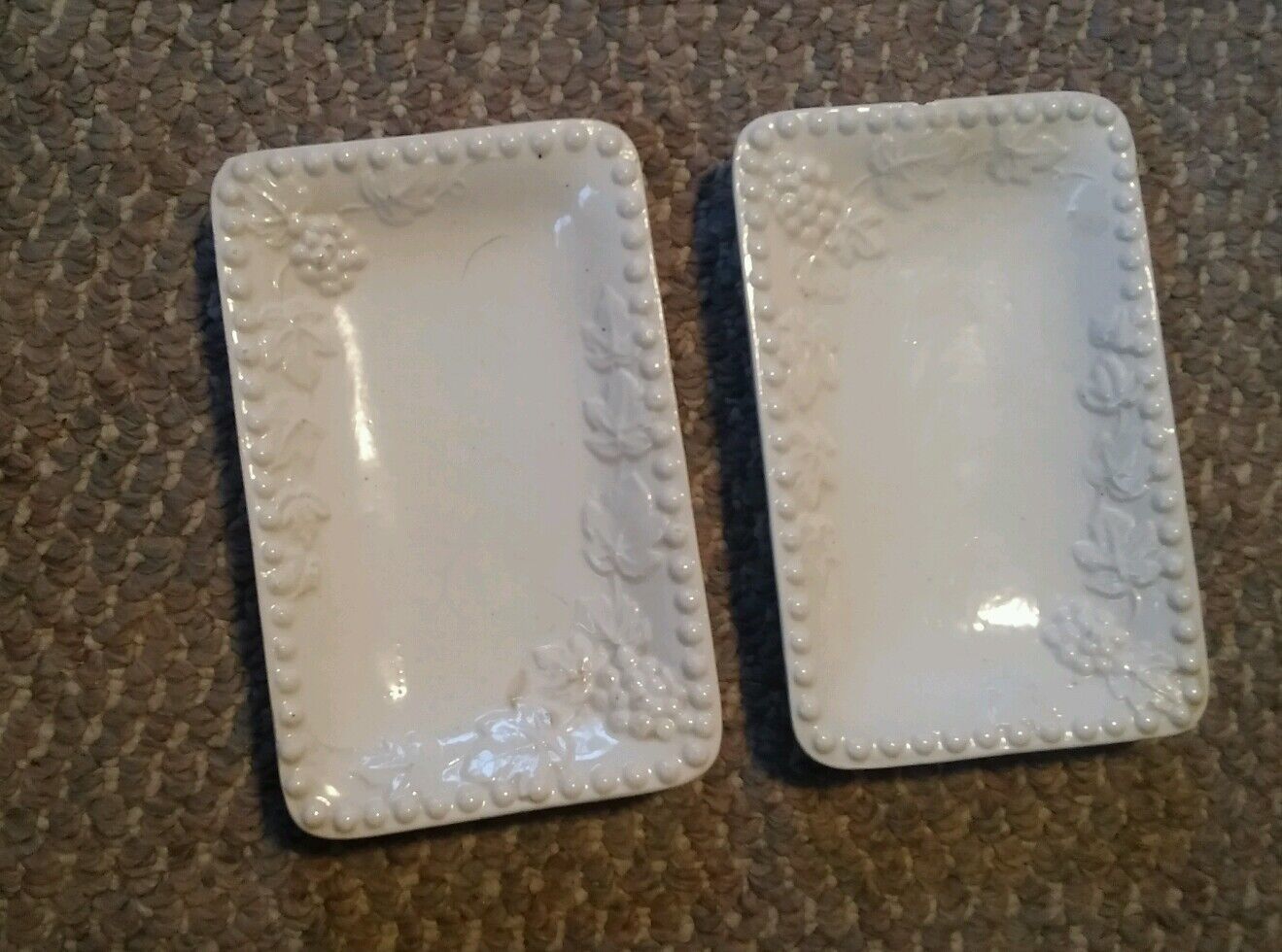 015 VINTAGE ERICH STAUFFER ARNART MILK CHINA Dishes Butter Rectangle Grape - $12.99