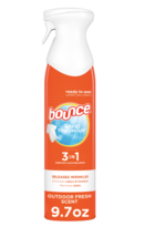 Bounce Rapid Touch-Up 3-In-1 Wrinkle Releaser Clothing Spray, 9.7 Oz. Spray - £7.04 GBP