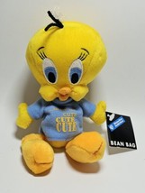 Warner Bros Tweety Bird I&#39;m Just Too Cute Bean Bag 8&quot; Plush New w/ Tags 1998 - £22.40 GBP
