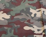 Camo Camouflage Fabric Joann , Green Brown Cloth, Sparkle/Glitter, 24&quot; x... - $8.73