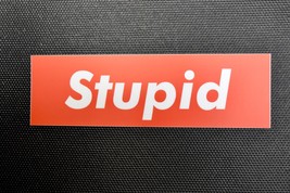 Red Stupid Box Sticker Logo Vinyl Decal - £3.86 GBP