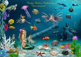 Mermaid seabed fish Jigsaw puzzle 250 pieces any holiday board game for boy girl - £26.29 GBP