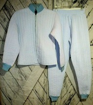 Vintage Womens RefrigiWear Light Blue Track Suit Jacket &amp; Pants Set Size... - £62.21 GBP