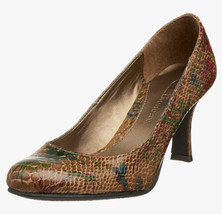 Chinese Laundry IOANNA Floral Snakeskin Print Heels Pumps Brown Size 8.5 - £16.26 GBP