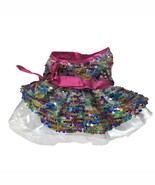 Build A Bear Sequin Dress Multicolor Sparkly Ruffle Pink Bow Outfit BAB - €14,40 EUR