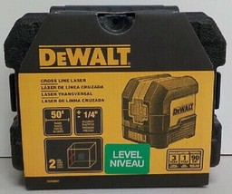 NEW DeWalt DW08801 50 ft. Cross Line Laser Level. Red Laser with Case - £153.55 GBP