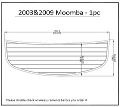2003&amp;2009 Moomba - 1pc - 69 Swim Platform Pad 6mm Boat EVA Teak Decking 1/4&quot; 6mm - £181.64 GBP