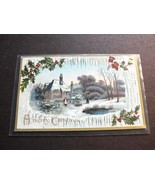 A Merry Christmas. Peace and Goodwill - Postmarked 1911 Embossed Postcard. - £10.82 GBP