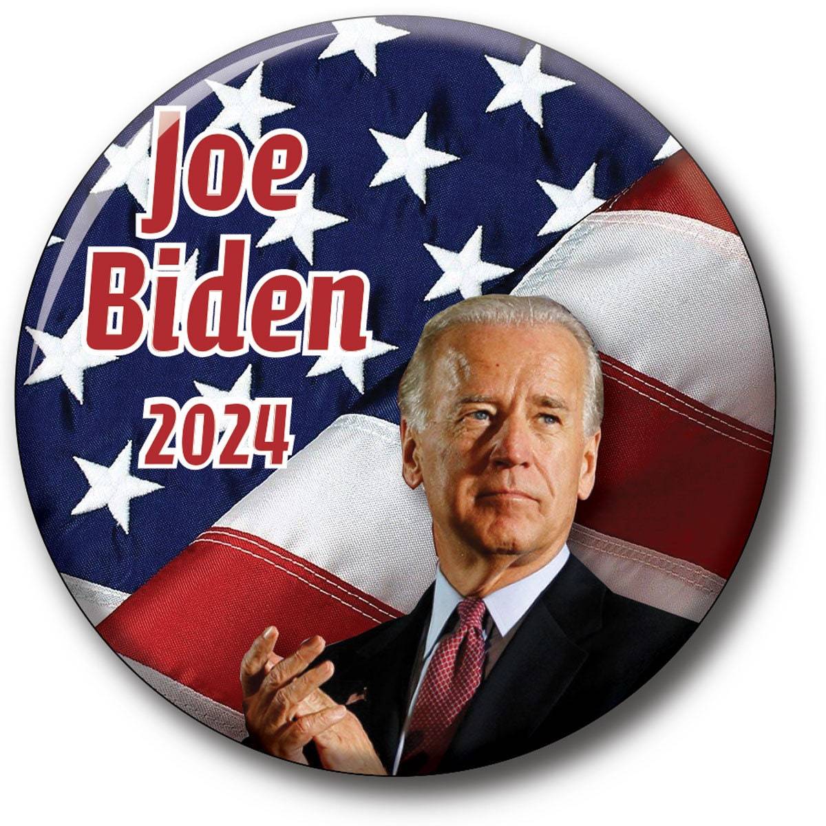Qty 1 JOE BIDEN For President of the United States 2024, 3&quot; Pin Back But... - $6.99