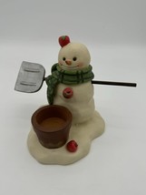 Vintage Hallmark Snowman with Apples Tea Light Candle Holder by Jan Karon - £8.82 GBP