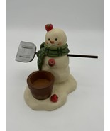 Vintage Hallmark Snowman with Apples Tea Light Candle Holder by Jan Karon - $11.30