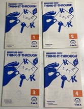Discovery Toys Think It Through Tile Set Books 1-4 Lot Beginning Reading... - $10.88