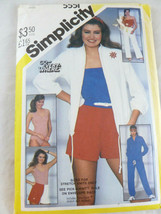Vintage Simplicity 5551 Misses Jacket Bodysuit Top Pants &amp; Shorts size 1... - £6.20 GBP