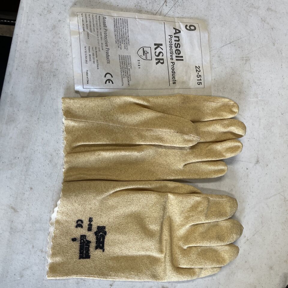 Ansell Ksr® Multi-Purpose Vinyl-Coated Gloves, 9, Yellow - $2.76