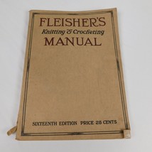 Fleishers Knitting &amp; Crocheting Manual Sixteenth Edition 1918 WWI Service Wear - £23.39 GBP