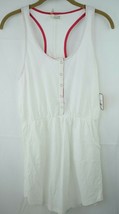 ORageous Womens Henley Racer Tank Coverup Size S White New W/ Tags - £7.38 GBP