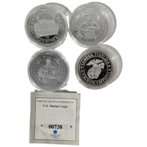 United States Marines Corps American Mint Silver Plate  Coin 1 COA Chesty 4 - £117.69 GBP