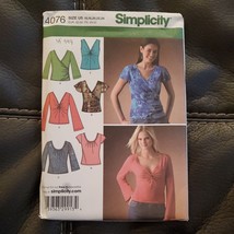 Knit Tops V Neck Crossover Simplicity 4076 Sewing Pattern 8 10 12 14 16 ... - $9.49