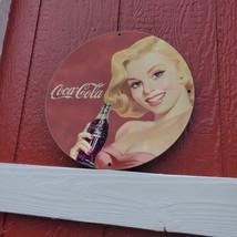 Vintage Coca-Cola Carbonated Sparkling Soft Drink Porcelain Gas & Oil Pump Sign - £98.29 GBP