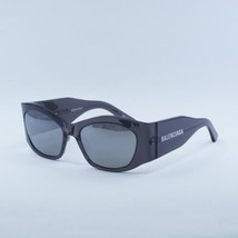 BALENCIAGA BB0329S 003 Transparent Dark Grey/Silver Mirror 56-18-135 Sunglass... - £242.62 GBP