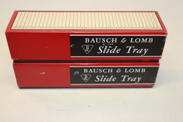 Lot of 2 Bausch &amp; Lomb 35mm Slide Trays Cat. No. 63-25-42 for 40 2x2 Slides - $8.90