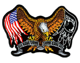 Some Gave All Pow Mia Embrodiered 5&quot; X 4&quot;PATCH P1860 Biker PA5530 - £8.32 GBP