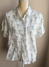 C &amp; C California Womens Linen Shirt Blouse Palm Trees NWT sz XL - £31.43 GBP