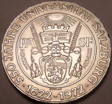 Unc Silver Austria 1972 50 Schilling~350th Anniversary Of Salzburg Unive... - $40.17