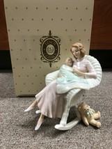 NIB 2001 Lenox Figurine Mother&#39;s Precious Gift SK 24 K Gold Mom Baby Child Teddy - £67.59 GBP