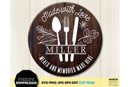 Family Name SVG, Last name SVG, monogram SVG Kitchen Monogram SVG files Monogram - $5.99