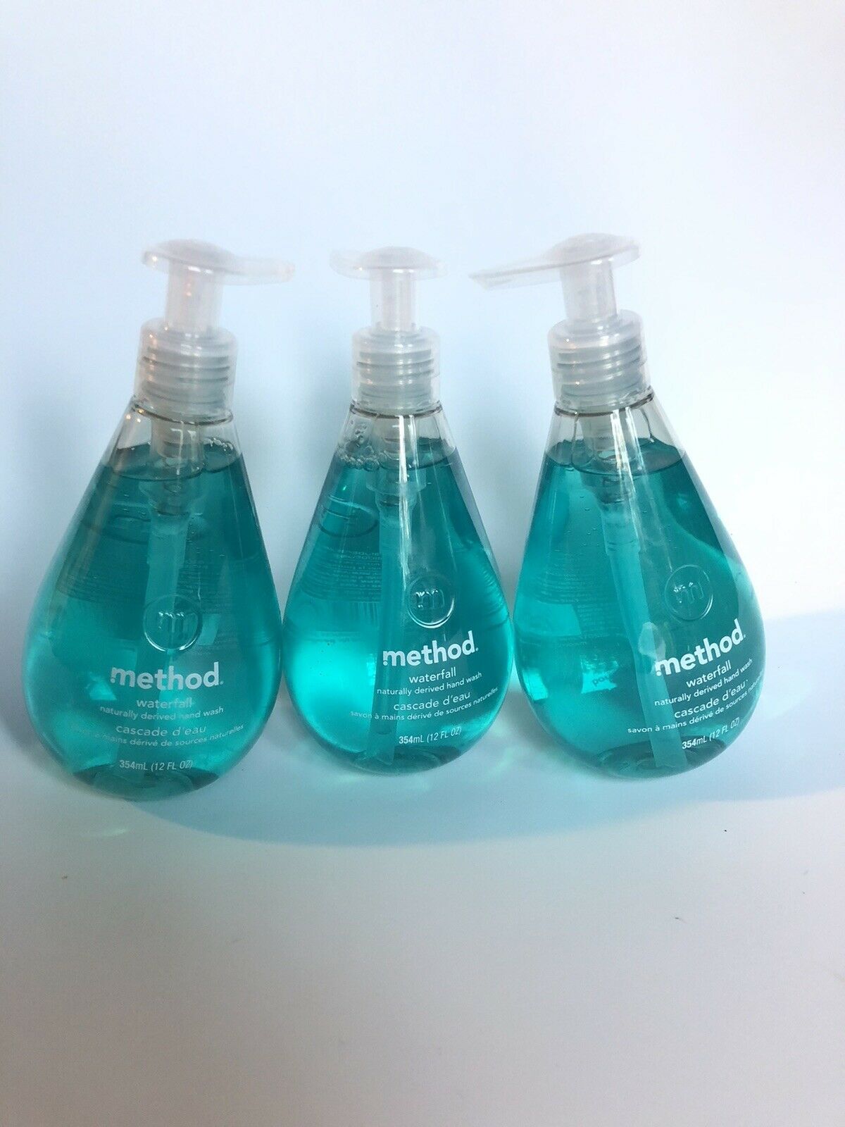 3 Method® Gel Hand Wash, Waterfall, 12 oz Pump Bottle Natural Limited Edition - £23.29 GBP