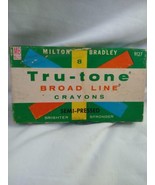 Milton Bradley TruTone Broad Line Crayons 9127 Vintage School Drawing Su... - £8.69 GBP