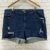 Ava Viv Denim Shorts Womens Plus Sz 24W Dark Wash Hot Pants - £11.23 GBP