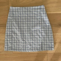 Brandy Melville Cara Skirt - Plaid Print, Blue/White XS - $24.74