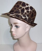 Animal print fedora hat - £6.26 GBP