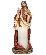 Sacred Heart Of Jesus Candle Holder 10&quot; Statue, New #RM-025 - €84,11 EUR