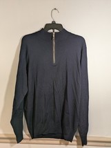 Peter Millar Merino Wool &amp; Silk Blend Navy Blue Sweater Size L Men’s - $24.75