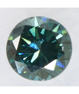 0.44 Carat Round Cut Diamond Fancy Green Blue Enhanced Loose VS1 IGI Cer... - £428.86 GBP