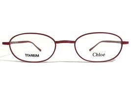 Chloe Eyeglasses Frames CL 1107 C04 Matte Red Round Oval Titanium 46-19-135 - £36.51 GBP