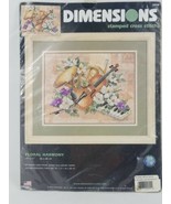 New Dimensions &quot;FLORAL HARMONY&quot; Stamped Cross Stitch Kit -#3210 - £11.96 GBP
