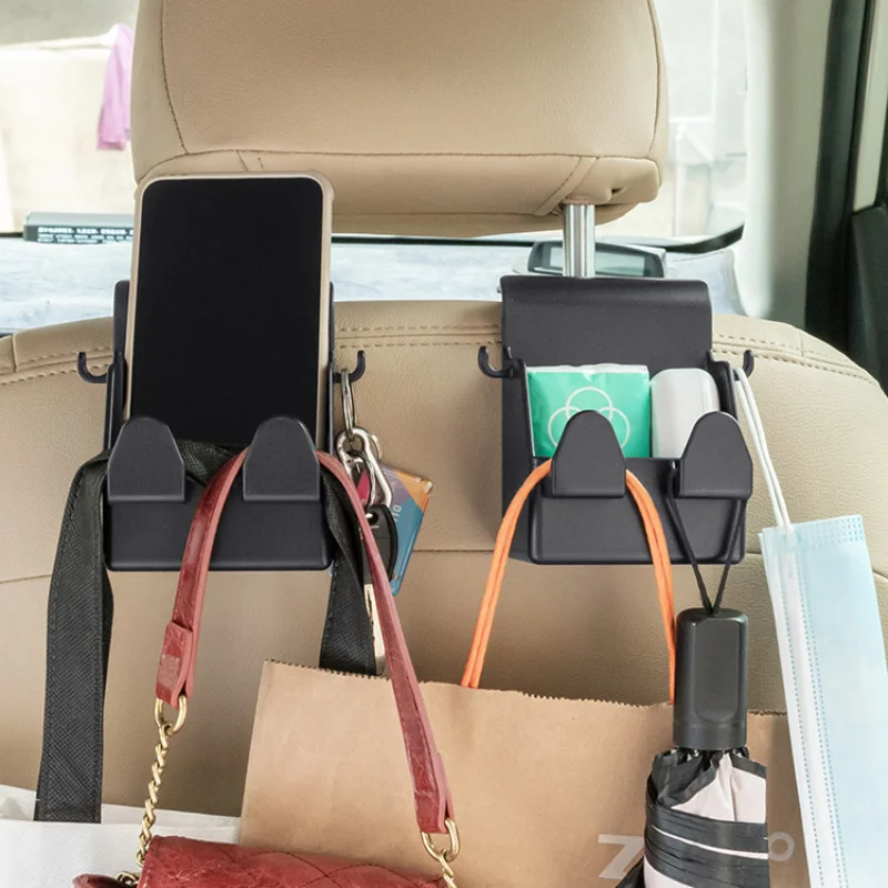 Car Seat Headrest Hook Multifunctional Storage Box Organizer - £13.71 GBP