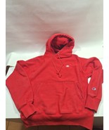 Vintage Champion Reverse Weave Hoodie Mens Small Logo Red Pullover Heavy... - £23.10 GBP