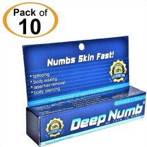 LOT of 10 Tubes x 10g DEEP NUMB Skin Numbing Cream Tattoo Piercings Waxing Laser - £54.72 GBP