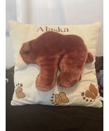 3D Brown Bear Alaska  Square Throw Pillow 15” x 15” - $18.33