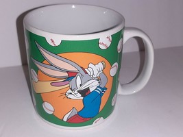 Vintage Looney Tunes Coffee Cup Mug Bugs Bunny Playing Baseball 1994 Sakura - £7.90 GBP
