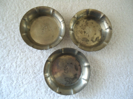 Vtg Set of 3 Flagg &amp; Homan Pewter # 144 Small Bowls With Design/Letter I... - £15.63 GBP