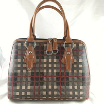 Giani Bernini Saffiano Faux Leather Holiday Plaid Handbag Purse 9 X13&quot; + Handle - £23.87 GBP
