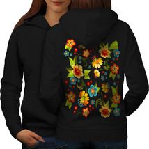 Cute Flower Sweatshirt Hoody Pattern Women Hoodie Back - £17.29 GBP