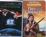 E T The Extra Terrestrial and Davy Crockett VHS Tapes in Clamshell Cases  - £7.93 GBP